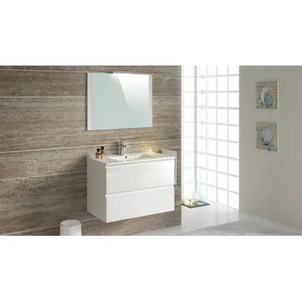T-bath Badmeubelset Milenio 80cm Glanzend Wit, foto 4