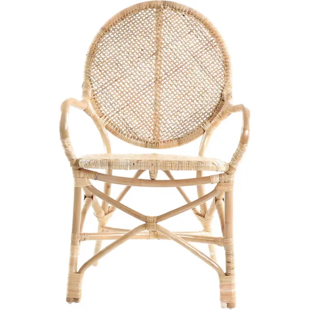 Canal Living Museum eetkamerstoel Rossini- 50 x 50 x 90 cm - Riet - Vintage Look - Stoel Houtkleur