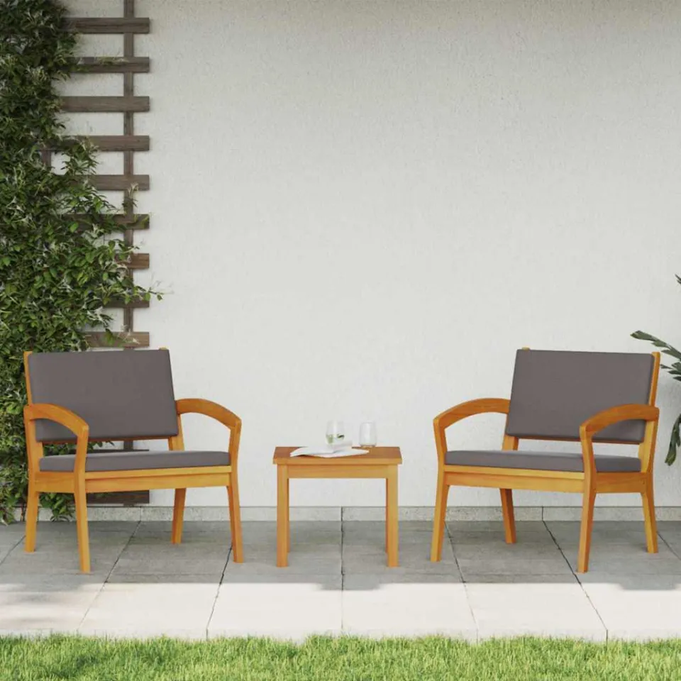 vidaXL Bistroset 3 st Bruin Polyester, foto 3