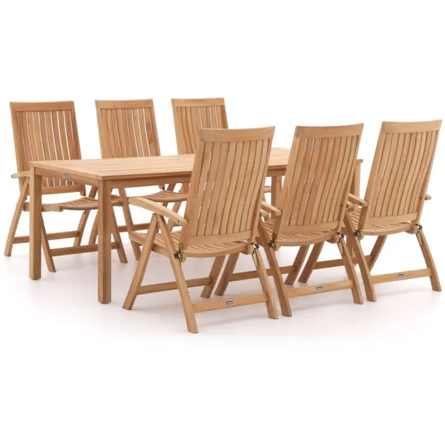 Sunyard Furniture Sunyard Oxford/Liverpool 210cm dining tuinset 7-delig verstelbaar bruin, foto 2