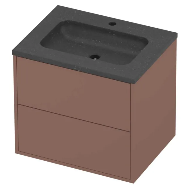 Proline Rollo Badmeubelset Hardsteen Elegant In Kader 60x46x54 cm Blue Stone Beauty Blush Rosé Goud