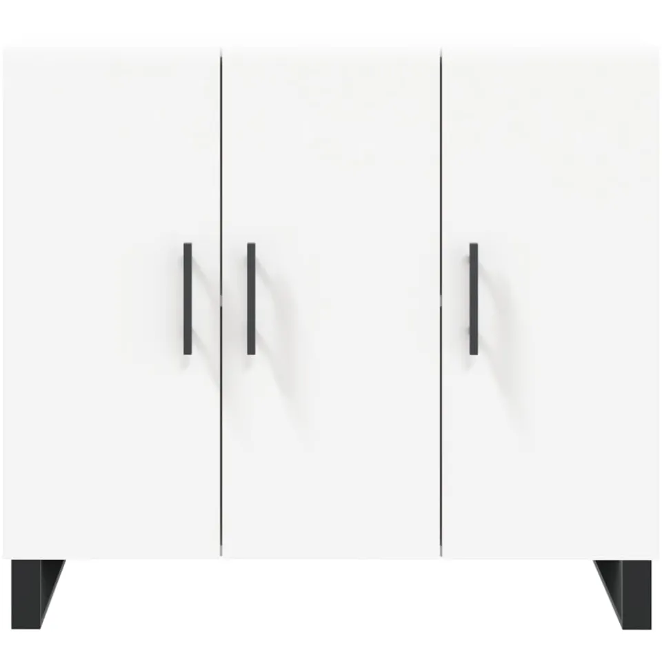 vidaXL Dressoir 90x34x80 cm bewerkt hout wit, foto 4