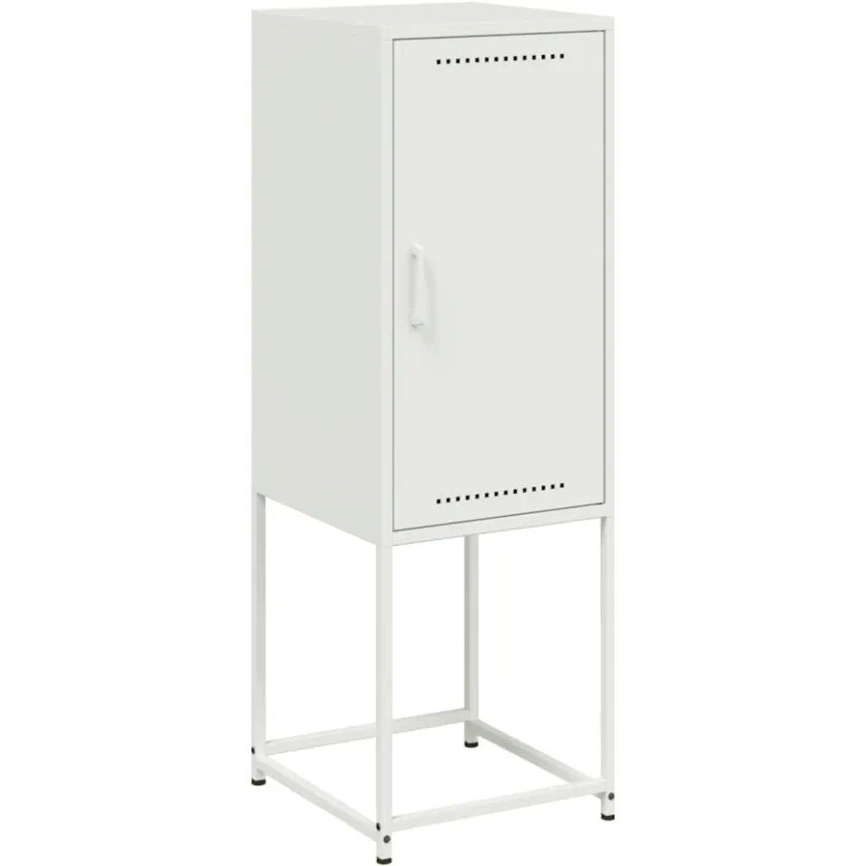vidaXL Hoge kast 36x39x107 cm staal wit