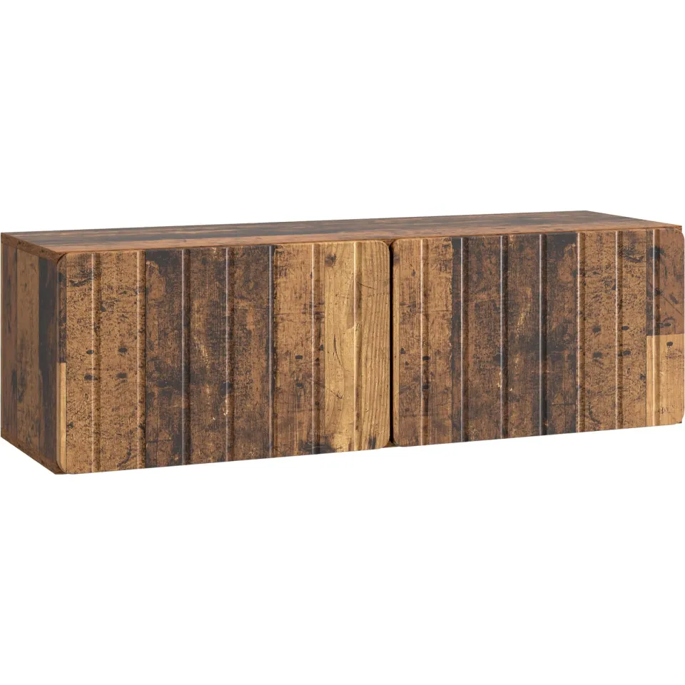 vidaXL Wandbeugel TV-kast 98 x 31 x 30 cm Oud hout Bewerkt hout Bruin