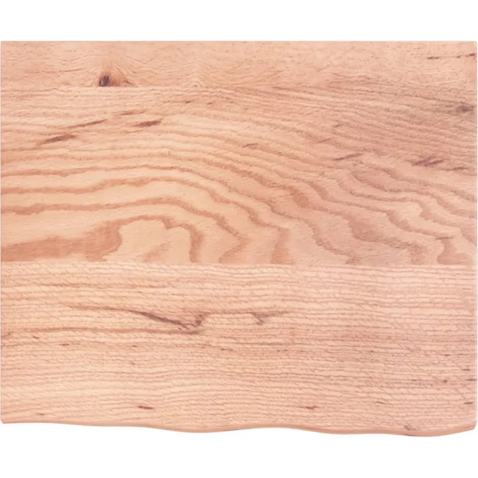 vidaXL Tafelblad 60x50x2 cm behandeld massief eikenhout lichtbruin