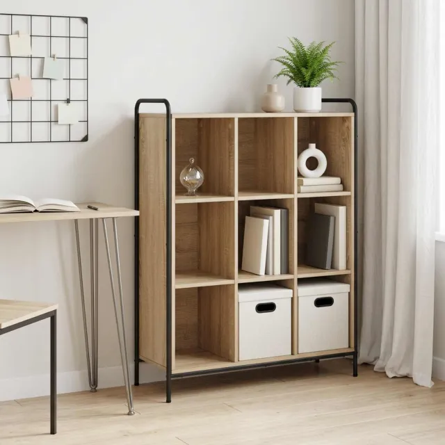 vidaXL Boekenkast 57 x 33 x 111 cm Bewerkt hout Sonoma Eiken, foto 2