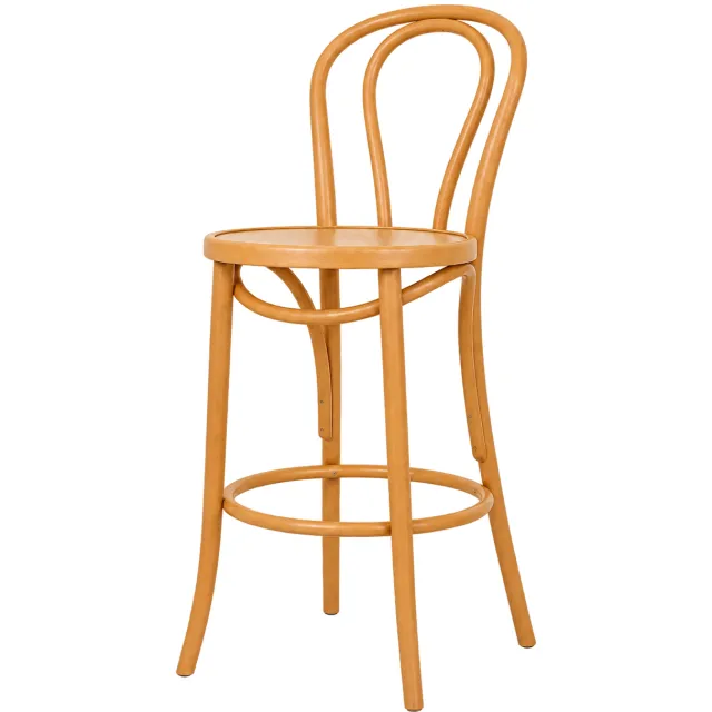 Fameg Vienna Thonet No. 18 houten barkruk naturel - 65 cm Bruin