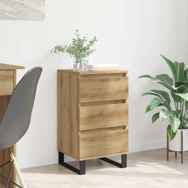 vidaXL Dressoir artisanaal eikenkleurig Bewerkt hout Bruin