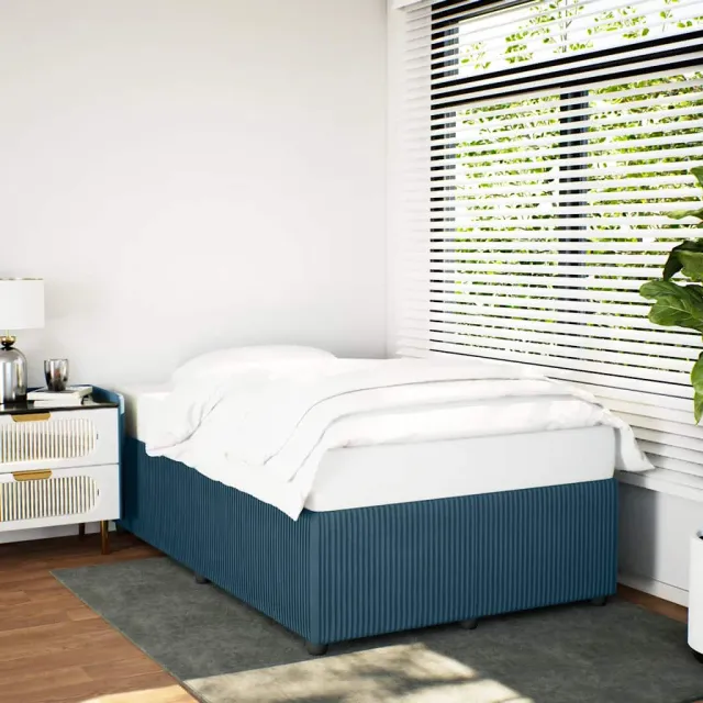 vidaXL Bedframe fluweel blauw 120x190 cm