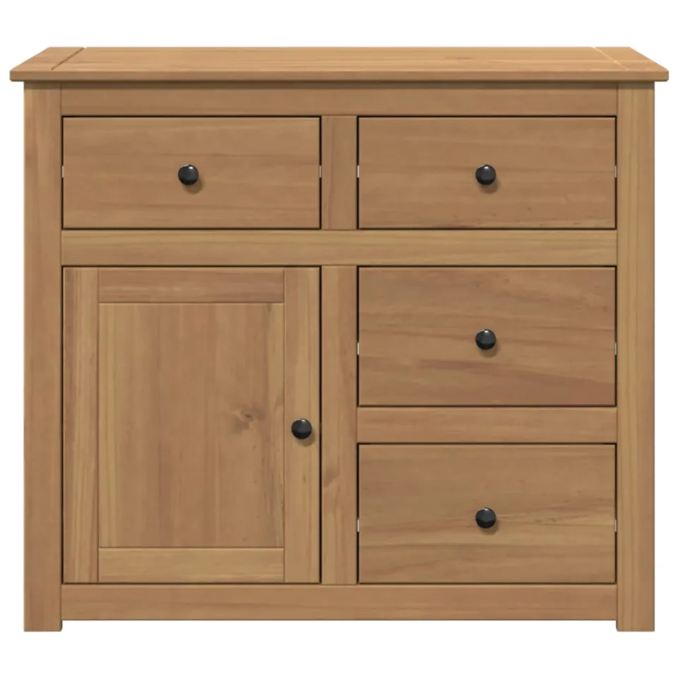 vidaXL Dressoir met lades Panama 93x40x80 cm massief grenenhout bruin, foto 4