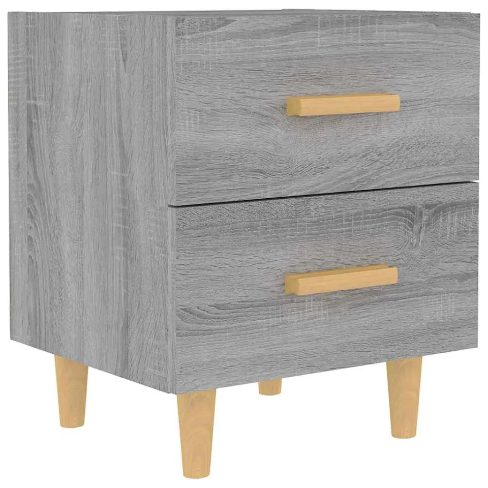 vidaXL Nachtkastje 40x35x47,5 cm grijs sonoma eikenkleurig, foto 3