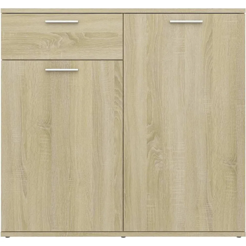 vidaXL Dressoir 80x36x75 cm bewerkt hout sonoma eikenkleurig, foto 4