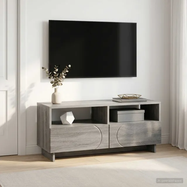 vidaXL TV-standaard 90 x 34,5 x 40 cm Grijs Sonoma Bewerkt hout