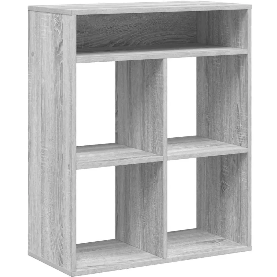 vidaXL Boekenkast 66x31x80 cm bewerkt hout grijs sonoma eikenkleurig, foto 3