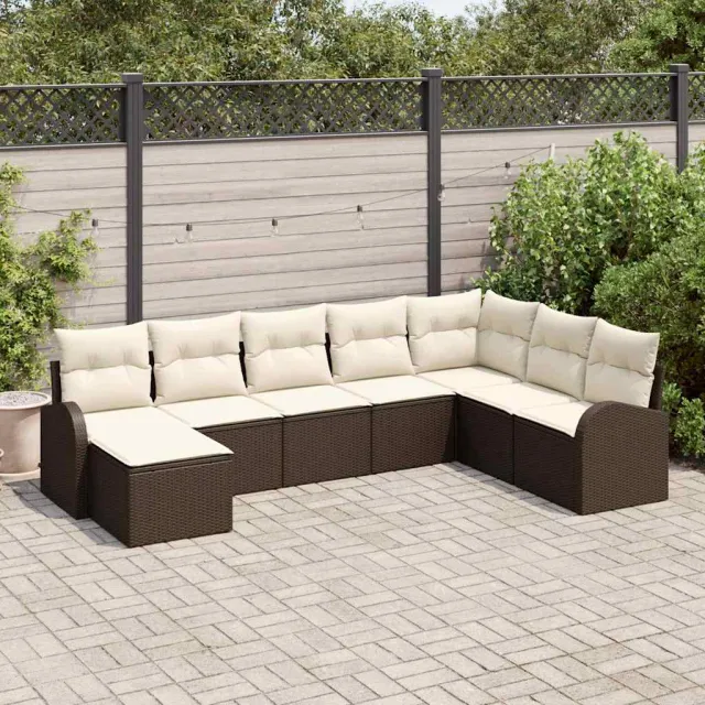 vidaXL Tuin Sofa Set 8 st Bruin [Synthetisch]: Poly Rattan, foto 2