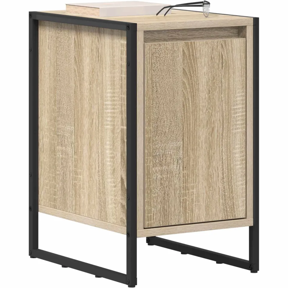 vidaXL Nachtkastje 2 st Sonoma Eiken 39,5 x 30 x 50 cm Bewerkt hout Bruin