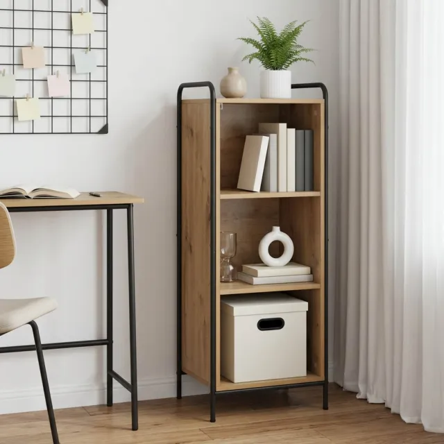 vidaXL Boekenkast 55,5 x 33 x 174 cm Bewerkt hout Artisanaal eiken Bruin