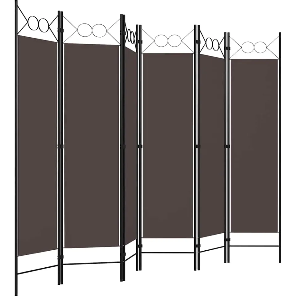 vidaXL Kamerscherm met 6 panelen 240x180 cm bruin, foto 4