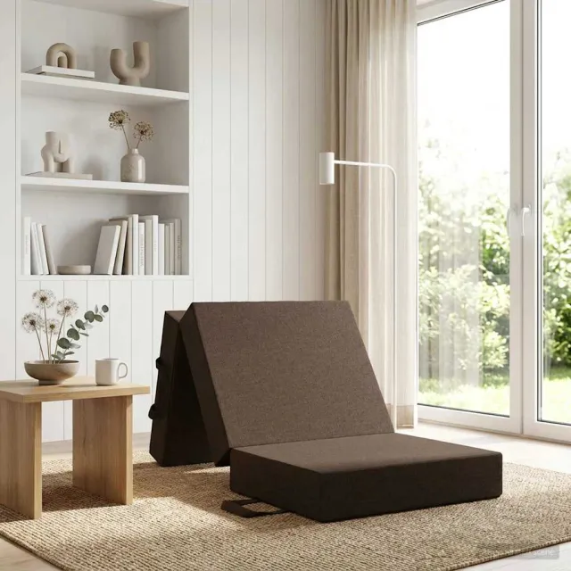 vidaXL Vouwbare Bankbed 75 x 67 x 45 cm Taupe