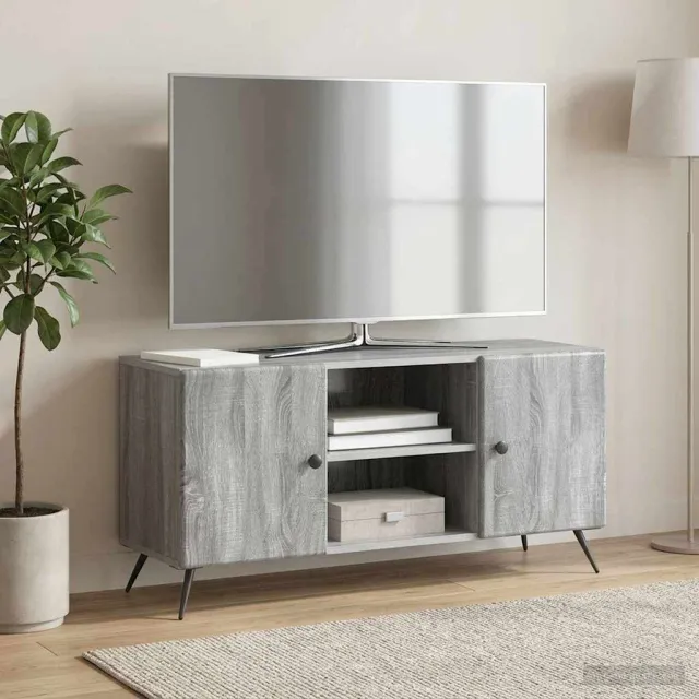 vidaXL TV-kast 102 x 34,5 x 50 cm Grijs sonoma Bewerkt hout, foto 2
