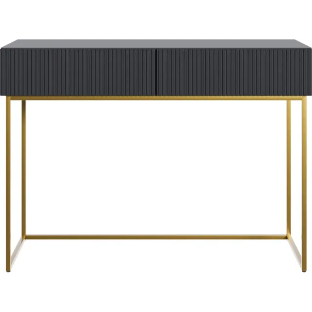 Selsey Veldio - Kaptafel 110 cm - Zwart met gouden poten