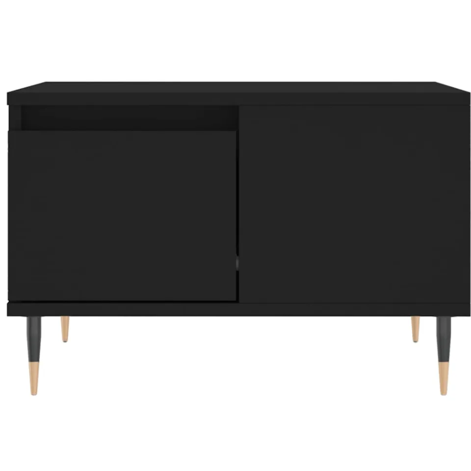 vidaXL Salontafel 55x55x36,5 cm bewerkt hout zwart