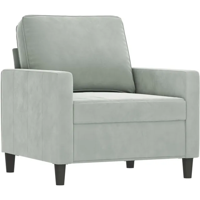vidaXL Fauteuil - 60 - cm - fluweel - lichtgrijs