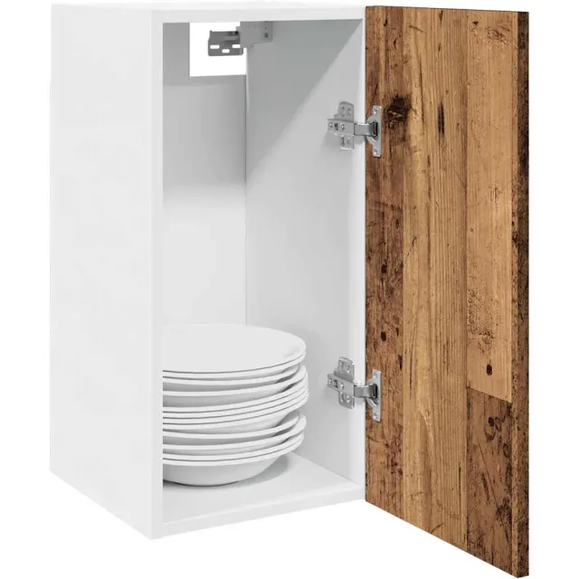 vidaXL Bovenkast Lyon 30x31x60 cm bewerkt hout oud houtkleurig Bruin