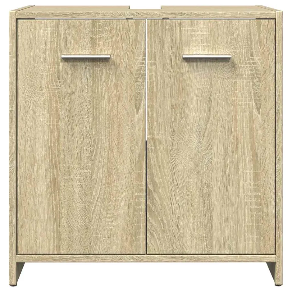 vidaXL Wastafelkast 60x33x60 cm bewerkt hout sonoma eikenkleurig, foto 4