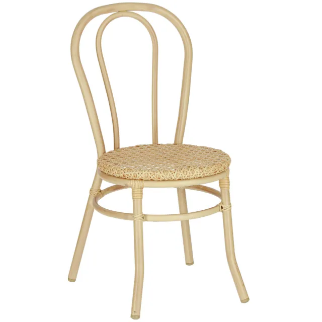 Vega 2x VEGA Stapelbare stoel buiten Gussago zonder armleuning; 44x54x91 cm (BxDxH); naturel; 2 stuk / verpakking