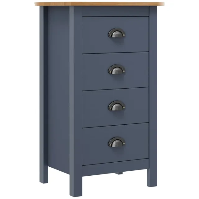 vidaXL Dressoir Hill 46x35x80 cm massief grenenhout grijs