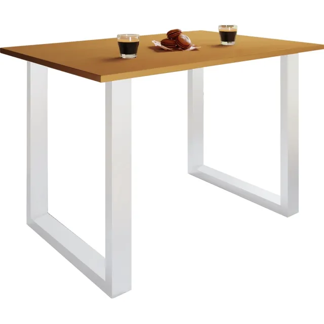 Vcm kleine tafel en stoelen, tafelstoel, eettafel en stoelen, kleine eettafel en stoelen, tafels en stoelen, compacte tafel en stoelen, kleine keukentafel en stoelen, tafel- en stoelset, keukentafels en stoelen, eettafels en stoelen Weiß / Buche