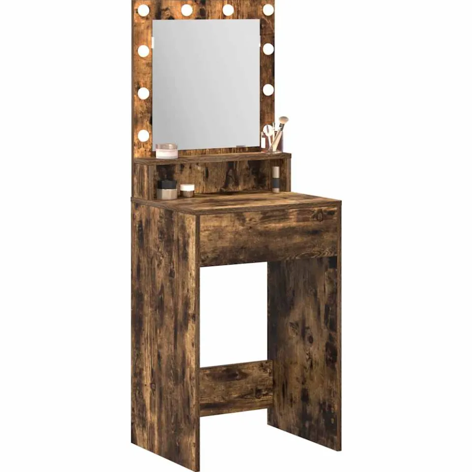vidaXL Plafondtafel Gerookt eiken 50 x 41 x 135 cm Bewerkt hout Bruin
