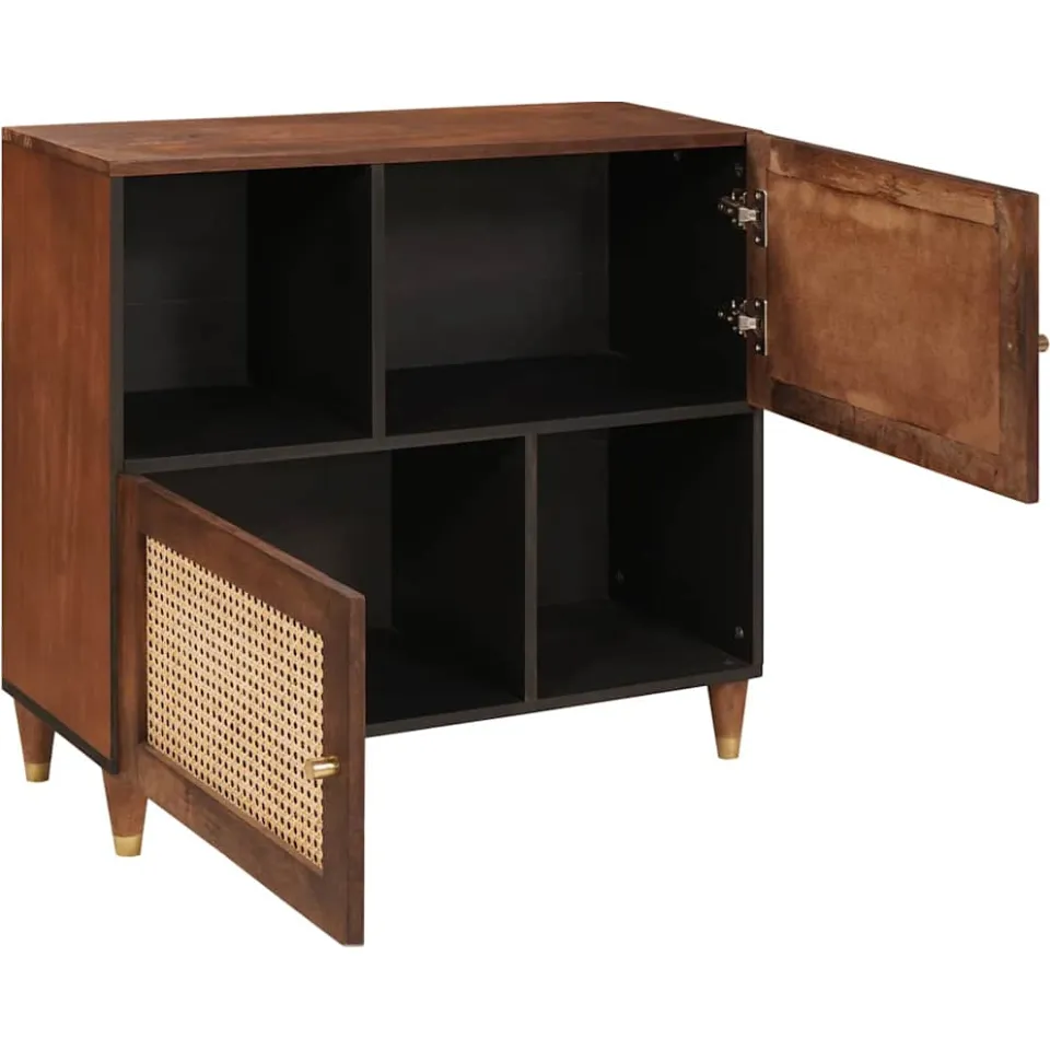 vidaXL Dressoir Bruin 80 x 33,5 x 75 cm Massief Mango Hout, foto 2