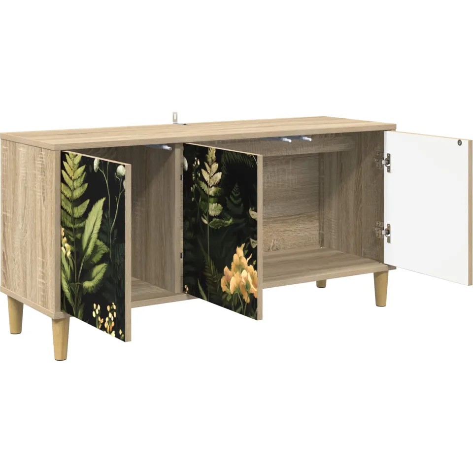 vidaXL Tv-meubel RHENEN 102 x 33 x 50 cm Sonoma Bewerkt hout Bruin