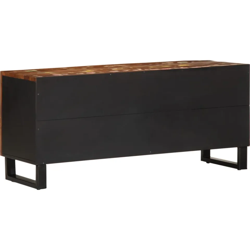 vidaXL Tv-meubel 105x33,5x46 cm massief hout gerecycled bewerkt hout bruin, foto 4