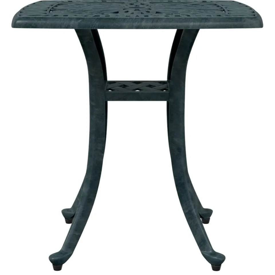 vidaXL Tuintafel 53x53x53 cm gietaluminium groen, foto 4