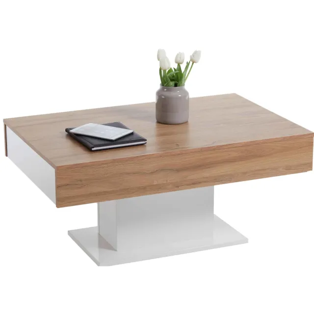 salontafel Hebe Oudeiken bruin Bruin | Wit