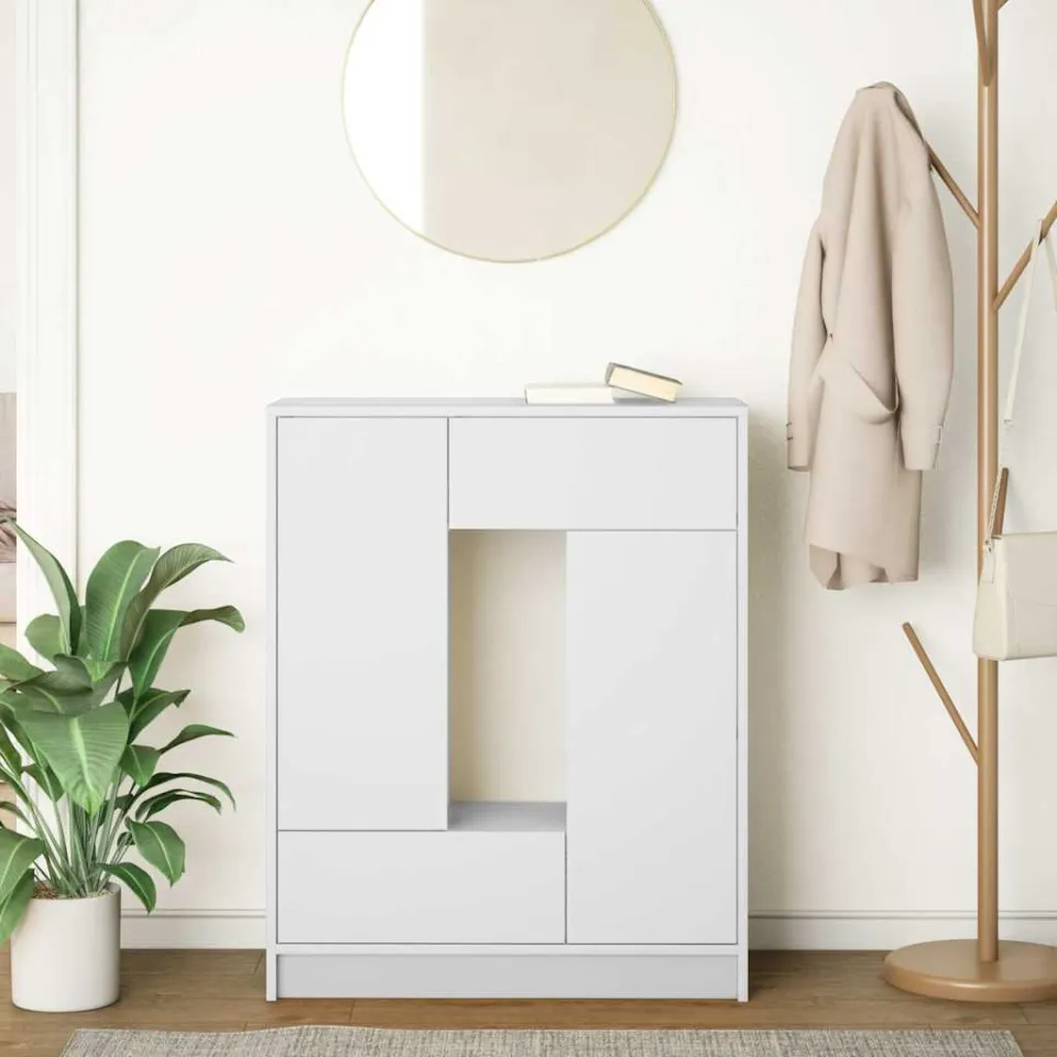 vidaXL Dressoir met lades en deuren 73x31x90 cm wit, foto 2