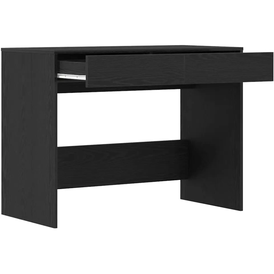 vidaXL Bureau 101x50x76,5 cm spaanplaat zwart eikenkleurig, foto 4
