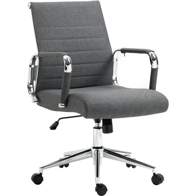 SVITA OFFICE COMFORT bureaustoel draaistoel directiestoel stoffen bekleding donkergrijs