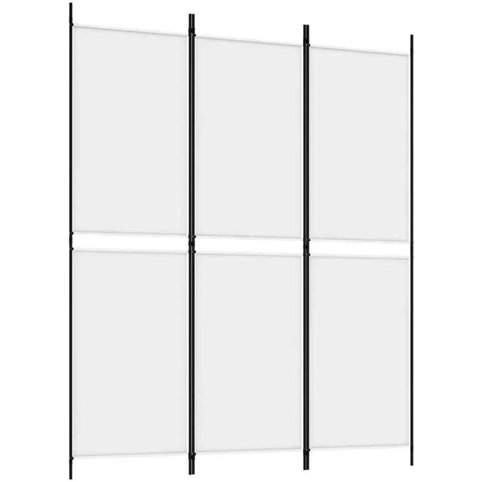 vidaXL Kamerscherm met 3 panelen 150x180 cm stof wit, foto 3