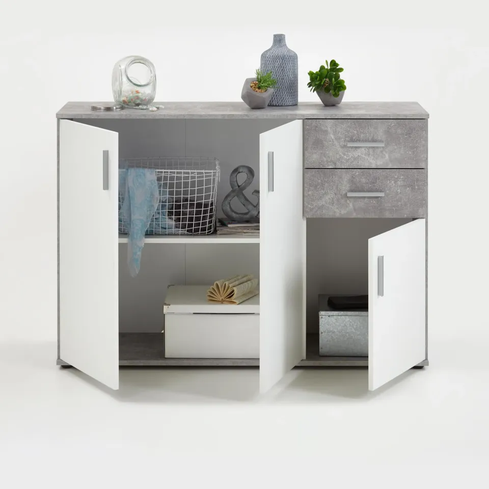 dressoir Ares Beton grijs wit, foto 2