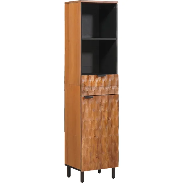 vidaXL Badkamerkast Bruin 38 x 33 x 160 cm Massief Mango Hout