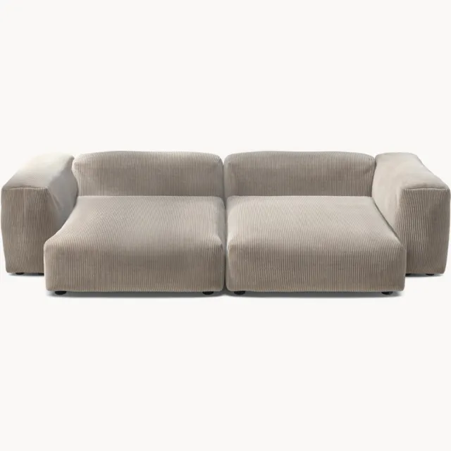 vetsak Modulaire fluwelen bank Vetsak (3-zits) Beige