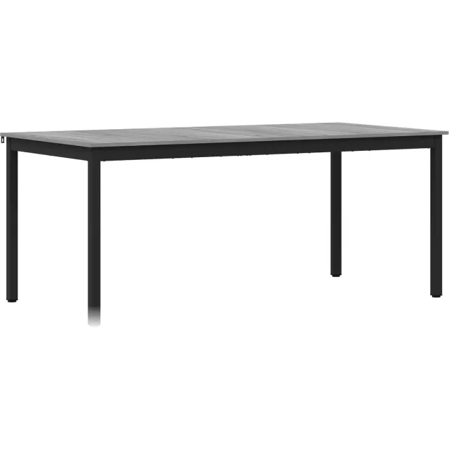 vidaXL Eettafels - 180 - x - 90 - x - 75 - cm - Bewerkt - hout - Rechthoekig Grijs sonoma
