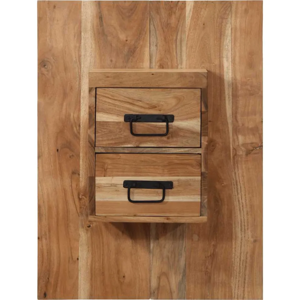 vidaXL Nachtkastje 60x32x80 cm massief acaciahout bruin, foto 2