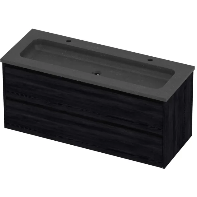 Proline Rollo Badmeubelset Hardsteen Elegant Centraal 120x46x54 cm Blue Stone Black Oak