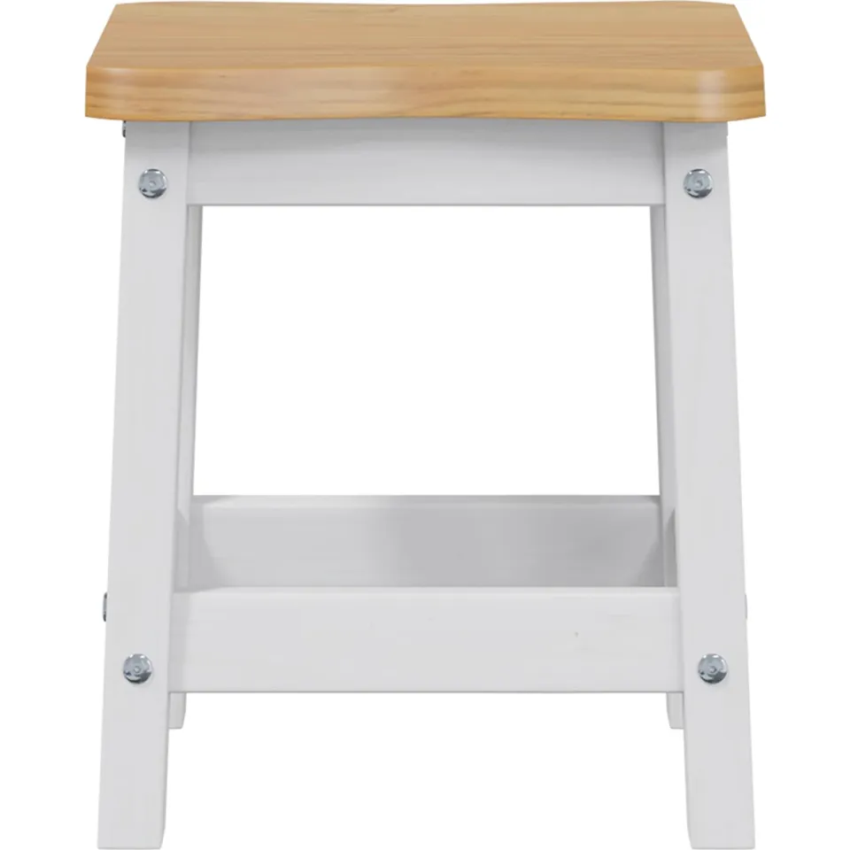 vidaXL Barkruk EKAI 2 st Wit 40 x 29 x 45,5 cm Massief grenenhout, foto 4