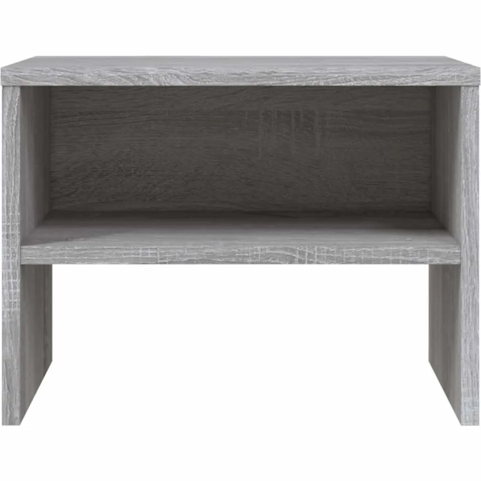 vidaXL Nachtkastjes 2 st 40x30x30 cm bewerkt hout grijs sonoma eiken, foto 4
